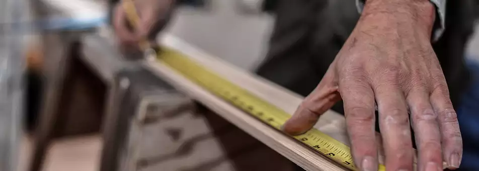 Closeup of Tape Measure in Use